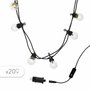 Lumi Jardin Guirlande lumineuse extérieure Party Clear, 20 globes LED blanc chaud