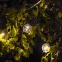 Lumi Jardin Guirlande lumineuse LED extérieure connectable - 20 globes guinguette transparents - 9.6 m - Blanc chaud - 8 modes - Résistante aux intempéries