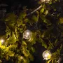 Lumi Jardin Guirlande lumineuse LED extérieure connectable - 20 globes guinguette transparents - 9.6 m - Blanc chaud - 8 modes - Résistante aux intempéries