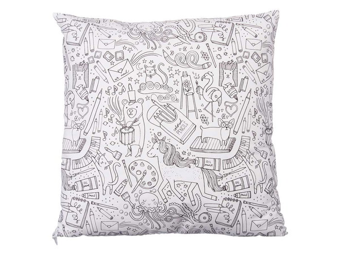 PINCELLO Coussin à Colorier