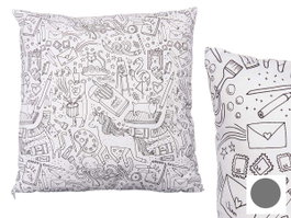 PINCELLO Coussin à Colorier