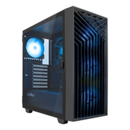Coolbox GA300 Grid Line Boîtier PC Gaming Tour ARGB Verre Trempé USB-C 3.0 Ventilation 5 Ventilateurs Noir
