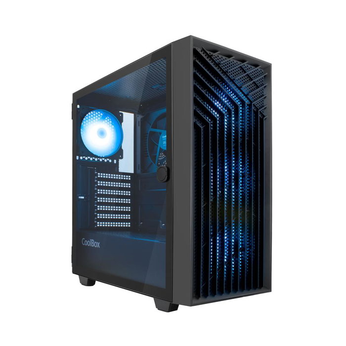 Coolbox GA300 Grid Line Boîtier PC Gaming Tour ARGB Verre Trempé USB-C 3.0 Ventilation 5 Ventilateurs Noir Coolbox GA300 Grid Line Boîtier PC Gaming Tour ARGB Verre Trempé USB-C 3.0 Ventilation 5 Ventilateurs Noir