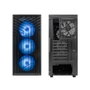Coolbox GA300 Grid Line Boîtier PC Gaming Tour ARGB Verre Trempé USB-C 3.0 Ventilation 5 Ventilateurs Noir