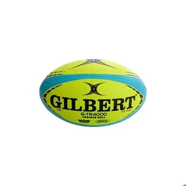 Gilbert GTR4000 Ballon de Rugby d'Entraînement Taille 4 Fluorescent - Lot de 5
