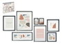 Giftdecor Set 8 Porte-photos Mural Passe-partout Noir 52x12x9 cm Orientation Horizontale + Verticale (Set de 4)