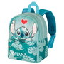 KaracterMania Mochila Ohana Stitch Disney 27 cm - Sac à dos préscolaire léger avec un compartiment et poche frontale - Dos rembourré respirant