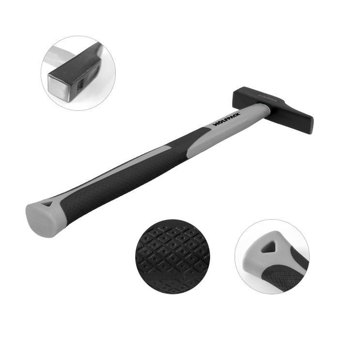 WOLFPACK LINEA PROFESIONAL Marteau de menuisier Maurer 18 mm avec manche en fibre de verre