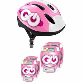 Stamp Set de protection SKIDS CONTROL - Casque, coudières et genouillères - Rose