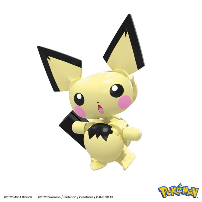 Mega Construx - Ensemble de Construction Pokémon Évolutions Pikachu avec Pichu et Raichu - Figurines Articulées et Environnement - Jeu de Construction - À partir de 6 ans - Hkt23