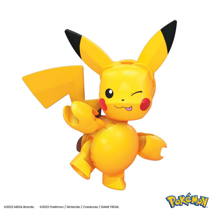 Mega Construx - Ensemble de Construction Pokémon Évolutions Pikachu avec Pichu et Raichu - Figurines Articulées et Environnement - Jeu de Construction - À partir de 6 ans - Hkt23