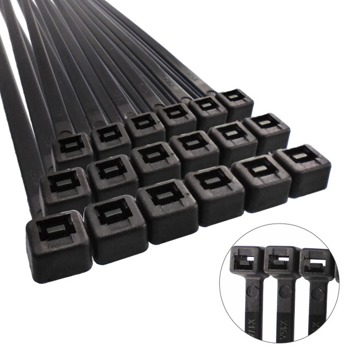 WOLFPACK LINEA PROFESIONAL Collier de serrage en nylon noir 2,5 x 135 mm, lot de 100 unités