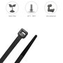 WOLFPACK LINEA PROFESIONAL Collier de serrage en nylon noir 2,5 x 135 mm, lot de 100 unités