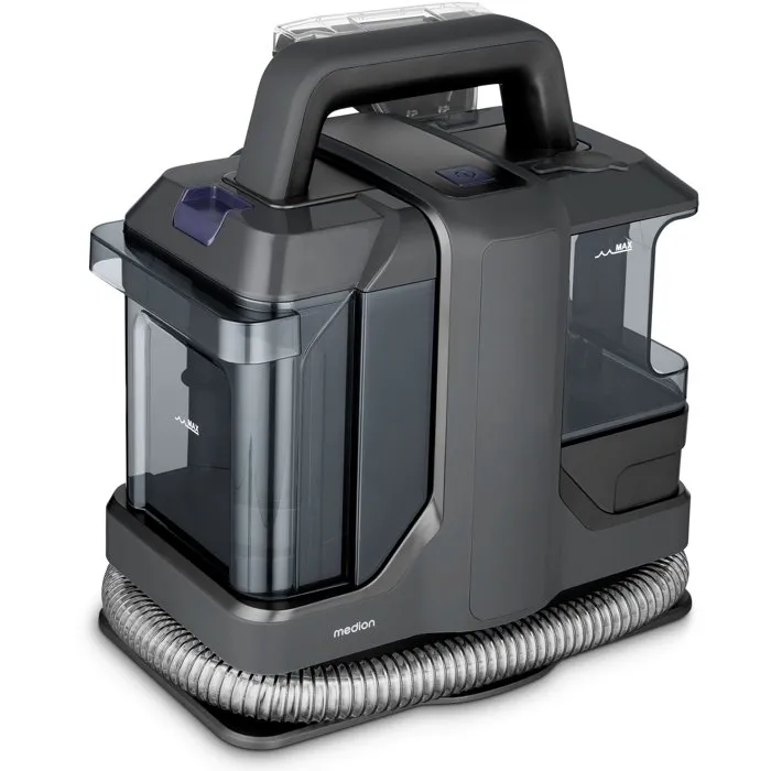 MEDION MD100122 Nettoyeur vapeur sans fil pour tissus d'ameublement, moquettes et sièges auto - 750 W - 15 kPa - Réservoir 1080 ml MEDION MD100122 Nettoyeur vapeur sans fil pour tissus d'ameublement, moquettes et sièges auto - 750 W - 15 kPa - Réservoir 1080 ml