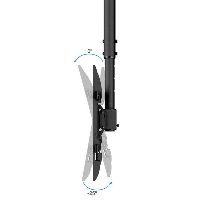 Tooq LPCE1175TSLI-B Support Plafond VESA pour TV 32-75 Pouces, 400x400mm, 60kg, Noir