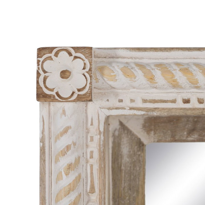 BigBuy Home Miroir mural Blanc Naturel Vertical 106,6 x 12,7 x 38 cm BigBuy Home Miroir mural Blanc Naturel Vertical 106,6 x 12,7 x 38 cm