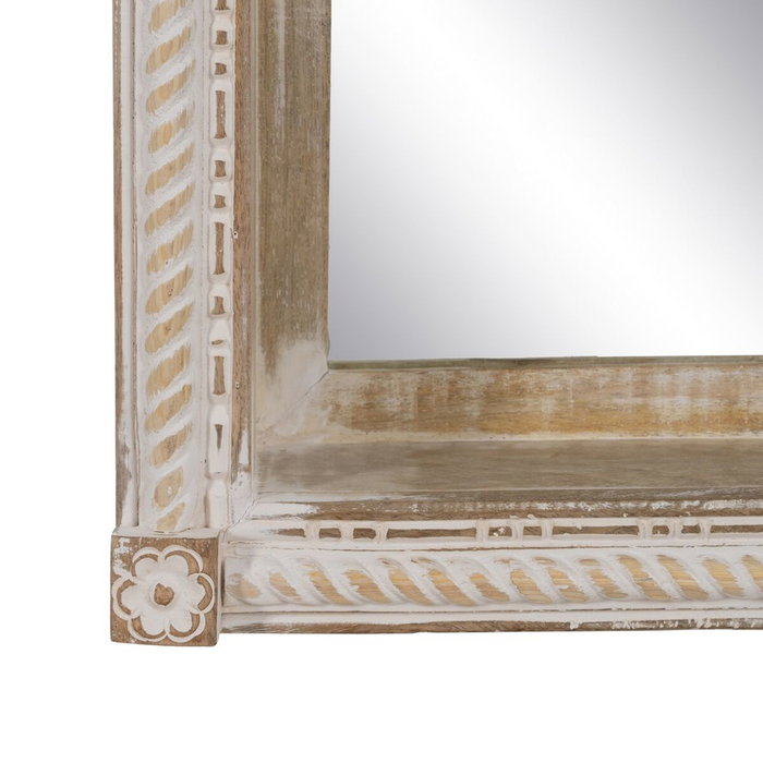 BigBuy Home Miroir mural Blanc Naturel Vertical 106,6 x 12,7 x 38 cm BigBuy Home Miroir mural Blanc Naturel Vertical 106,6 x 12,7 x 38 cm