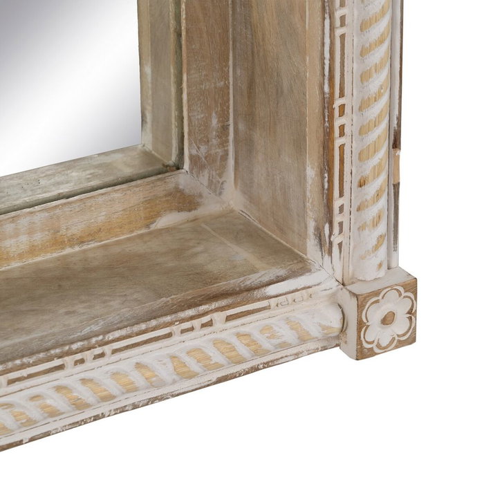 BigBuy Home Miroir mural Blanc Naturel Vertical 106,6 x 12,7 x 38 cm BigBuy Home Miroir mural Blanc Naturel Vertical 106,6 x 12,7 x 38 cm
