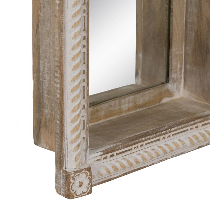 BigBuy Home Miroir mural Blanc Naturel Vertical 106,6 x 12,7 x 38 cm BigBuy Home Miroir mural Blanc Naturel Vertical 106,6 x 12,7 x 38 cm
