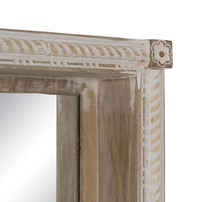 BigBuy Home Miroir mural Blanc Naturel Vertical 106,6 x 12,7 x 38 cm BigBuy Home Miroir mural Blanc Naturel Vertical 106,6 x 12,7 x 38 cm