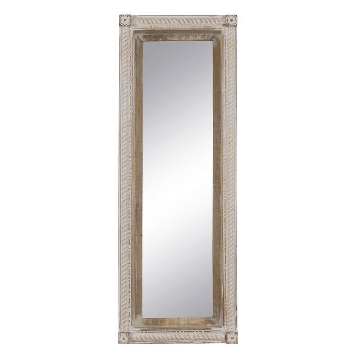 BigBuy Home Miroir mural Blanc Naturel Vertical 106,6 x 12,7 x 38 cm BigBuy Home Miroir mural Blanc Naturel Vertical 106,6 x 12,7 x 38 cm
