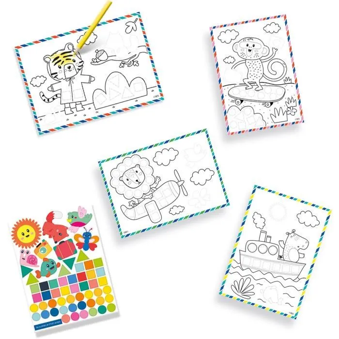 Ses Creative Sac de voyage et activités pour enfants avec jeux, cartes à gratter, autocollants et crayons