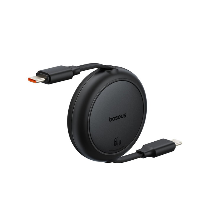 Baseus Free2Pull Mini Câble de Charge USB-C vers USB-C 60W 1m, Noir Baseus Free2Pull Mini Câble de Charge USB-C vers USB-C 60W 1m, Noir