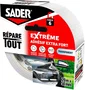 SADER Ruban adhésif extra fort Réparateur Extreme Transparent 20 m x 50 mm pour intérieur et extérieur sur toutes surfaces