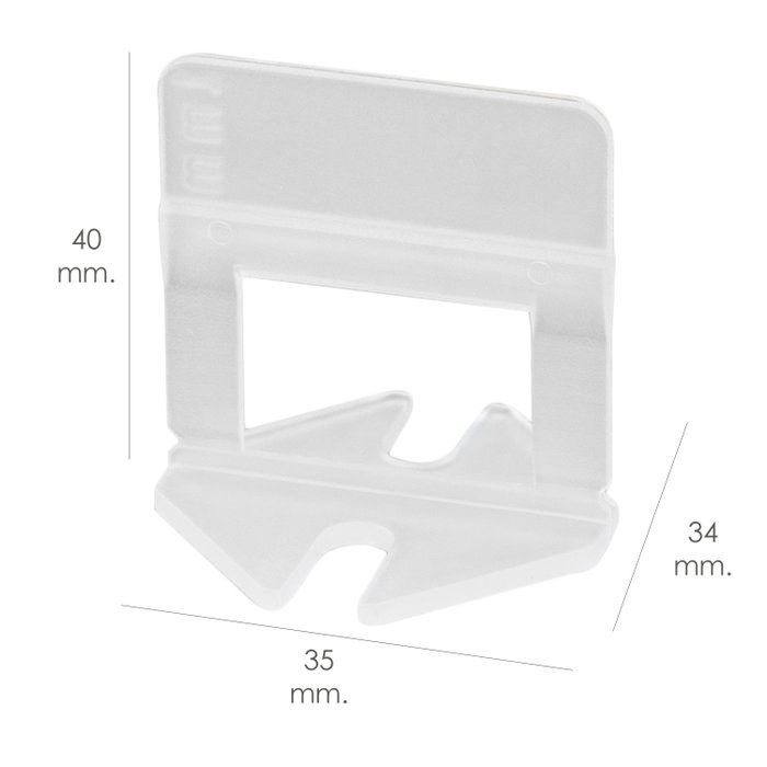 WOLFPACK LINEA PROFESIONAL Calzos Nivelar Suelo 1 mm (Sac de 100 unités) WOLFPACK LINEA PROFESIONAL Calzos Nivelar Suelo 1 mm (Sac de 100 unités)
