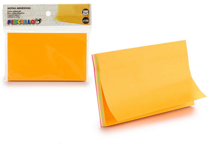 Pincello Notes Adhésives Géantes Couleurs Assorties 1 x 12 x 14 cm (Set de 72) Pincello Notes Adhésives Géantes Couleurs Assorties 1 x 12 x 14 cm (Set de 72)