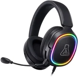 The G-Lab KORP MERCURY - Casque gaming filaire supra-auriculaire RGB - Haut-parleurs 50 mm, micro rétractable, stéréo - Compatible PC, Mac, PS, Xbox, Switch
