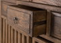 GINER Y COLOMER - Armadio Armoire en Bois Massif de Téca Chêne 176 cm de Haut - 4 Portes, 3 Tiroirs, 1 Étagère - 96 cm de Largeur, 43 cm de Profondeur