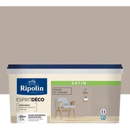 Ripolin Peinture murale monocouche satin 2.5 L Poivre du Sichuan - Pour murs, boiseries, radiateurs