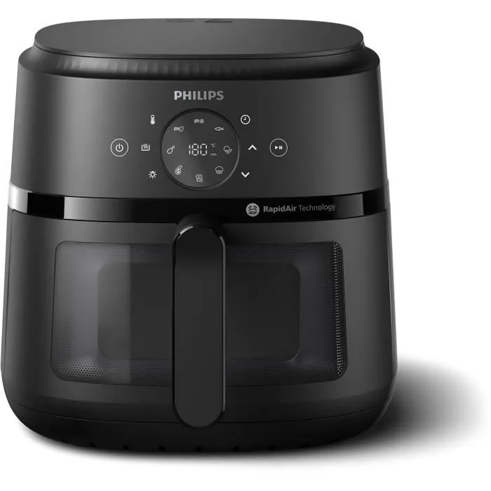Philips NA230/00 Airfryer - Friteuse sans huile 6,2 L avec fenêtre de visualisation, 1500 W, 13 modes de cuisson, thermostat réglable jusqu'à 200°C, noire Philips NA230/00 Airfryer - Friteuse sans huile 6,2 L avec fenêtre de visualisation, 1500 W, 13 modes de cuisson, thermostat réglable jusqu'à 200°C, noire