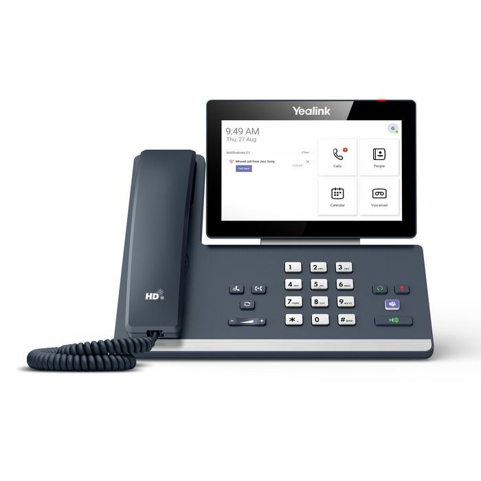 Yealink MP58 Microsoft Teams Edition - Téléphone IP professionnel Android 9.0 avec écran tactile 7" (1024x600), Wi-Fi, Bluetooth, PoE et ports USB Yealink MP58 Microsoft Teams Edition - Téléphone IP professionnel Android 9.0 avec écran tactile 7" (1024x600), Wi-Fi, Bluetooth, PoE et ports USB