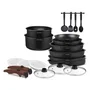 Arthur Martin Batterie de cuisine 20 pièces AM0530, Aluminium anti-adhésif pour tous feux dont induction, avec poêles, casseroles, wok, crêpière et couvercles