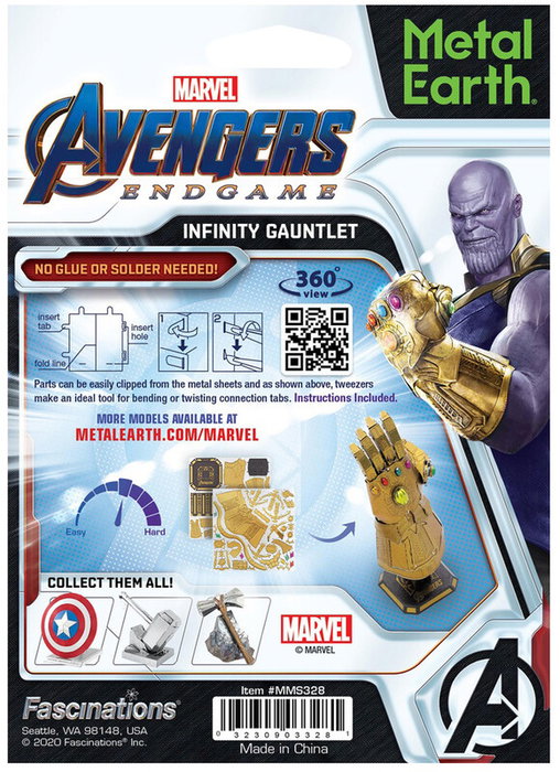 Madnesstoys Maquette Metal Earth Marvel Guantelete - Puzzle 3D DIY en Acier Prédécoupé, Modèle Prépeint, sans Colle Madnesstoys Maquette Metal Earth Marvel Guantelete - Puzzle 3D DIY en Acier Prédécoupé, Modèle Prépeint, sans Colle