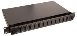 Lanview Panneau de brassage fibre 12 ports pour connecteurs SC duplex/LC Quad