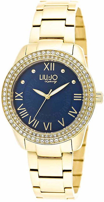 Liujo TLJ899 Montre pour Femme Dorée avec Cadran Bleu Liujo TLJ899 Montre pour Femme Dorée avec Cadran Bleu