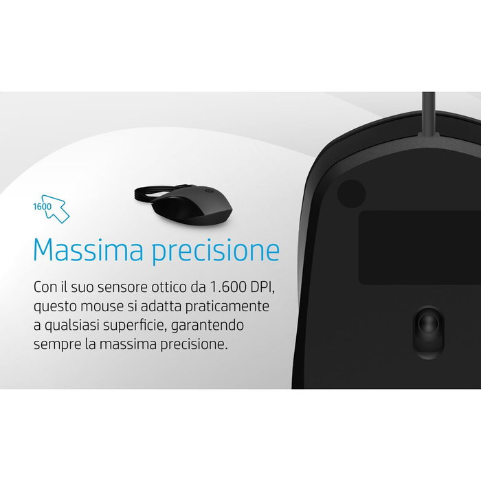 Souris Optique HP 240J6AA Noir 1600 dpi