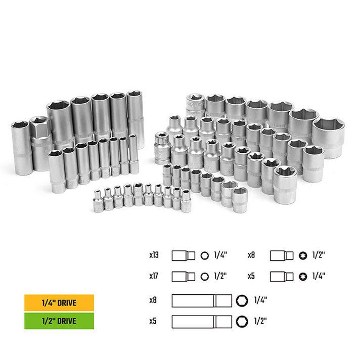 Mallette à Outils Workpro Acier Acier au chrome vanadium 108 Pièces