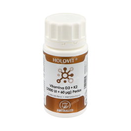 EQUISALUD Holovit Vitamine D3 2000 UI + K2 60 µg 50 Perles Complément Alimentaire