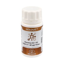 EQUISALUD HOLOVIT Vitamine D3 2.000 UI + K2 60 µg, 50 perles