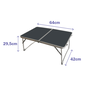 Marbueno 10440 Table Pliable Aluminium 136x85x67 cm Camping Plage avec Couleurs