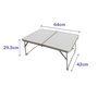 Marbueno 10440 Table Pliable Aluminium 136x85x67 cm Camping Plage avec Couleurs