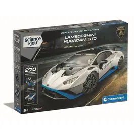 Clementoni - Lamborghini Huracan STO - Jeu de Construction avec Roues Orientables - Application 3D pour Instructions - Maquette Réaliste à Assembler