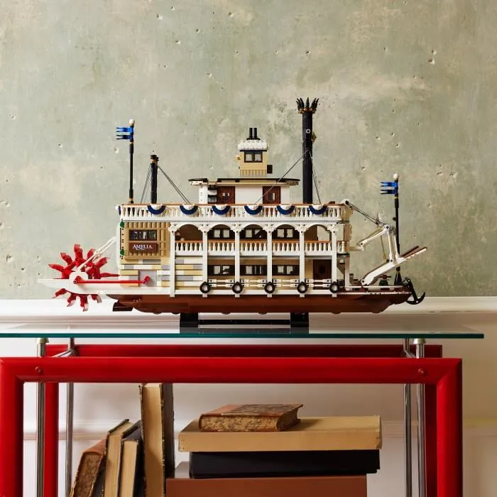 LEGO 21356 Ideas Le Bateau à Vapeur du Mississippi - Set de Construction pour Adulte avec 4090 Pièces - Maquette Décorative