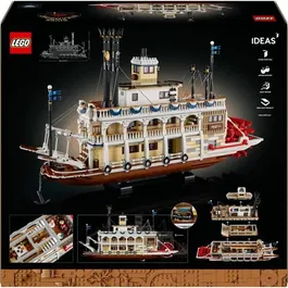 LEGO 21356 Ideas Le Bateau à Vapeur du Mississippi - Set de Construction pour Adulte avec 4090 Pièces - Maquette Décorative