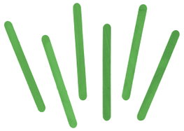 Innspiro Bâtonnets de polo en bois standard vert 114x10x2mm