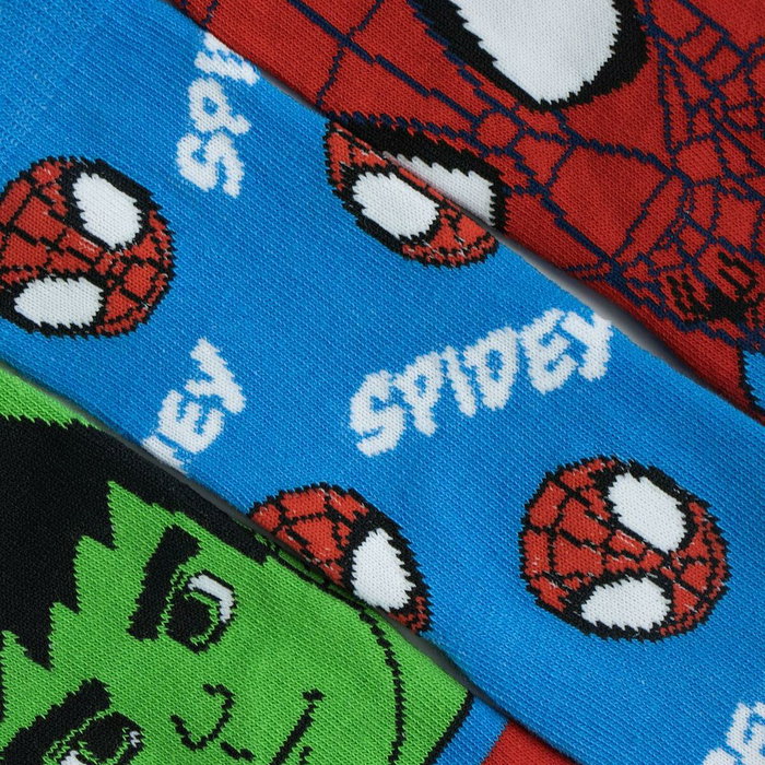 Spidey Pack de 3 paires de chaussettes multicolores Taille 27-30 Spidey Pack de 3 paires de chaussettes multicolores Taille 27-30